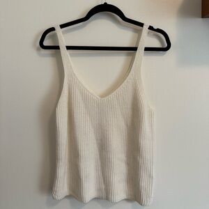 Express x Ladygang White Knit Sweater